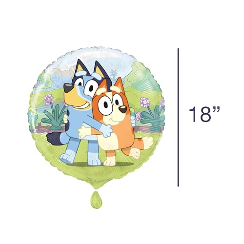 Bluey Balloons 2-Pack - Large 28-Inch & Round 18-Inch Foil Balloons for Birthday Parties
