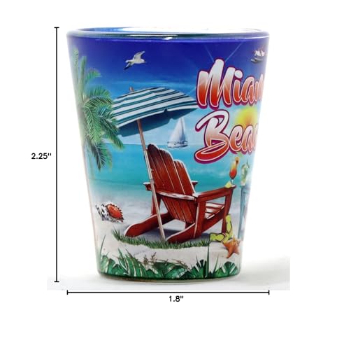 Miami Beach Florida Souvenir Shot Glass - 2.25" Tall