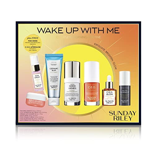 Sunday Riley Wake Up With Me Complete Brightening Morning Skincare Set