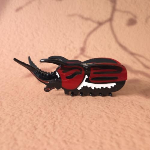 Horned Beetle Claw Clip - Durable Cellulose Acetate Novelty Hair Accessory