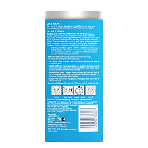 Biore Blue Agave & Baking Soda Whipped Detox Mask 4 oz – 4 Count