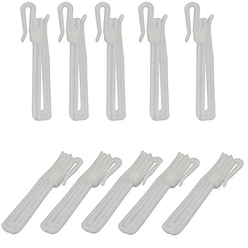 30 Pcs Adjustable Curtain Hooks for Drapes & Shower Curtains