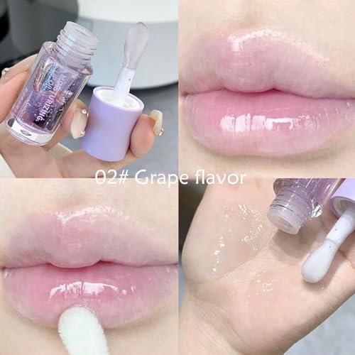 LuckNest Hydrating Lip Gloss Oil Set - 4 Pcs Tinted Plumping Lip Oil for Kids