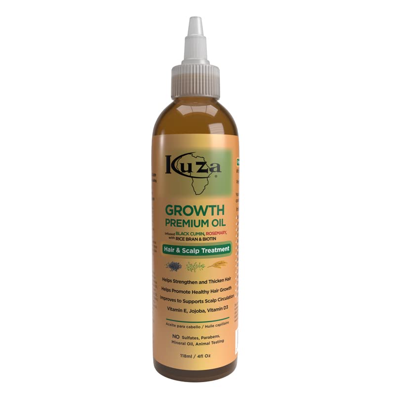 Kuza Premium Growth Oil with Black Cumin & Rosemary 4oz - Pack of 2