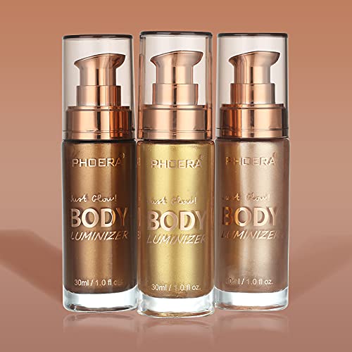 HuaQing 2 Pack Body Luminizer Set - Rose Gold & Glistering Bronze Waterproof Glow