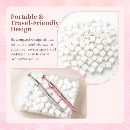 200PCS Soft Nail Sponges Set with Grabbing Pens for Ombre Art