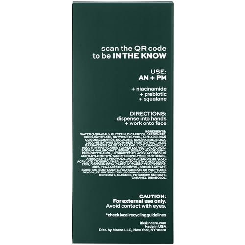 ITK Prebiotic Gel Face Moisturizer for Oily, Acne-Prone Skin