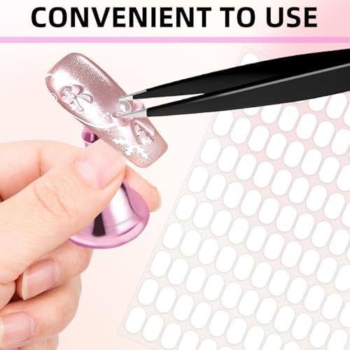 800 Pcs Double-Sided Adhesive Nail Art Tabs - Pre-Cut Sticky Strips