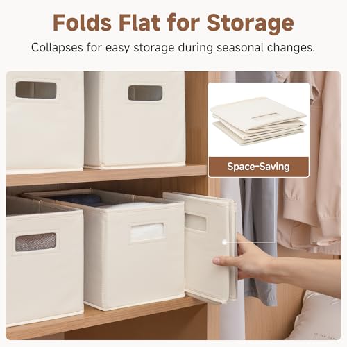 StorageWorks Medium Fabric Storage Bins, 2-Pack - Ivory