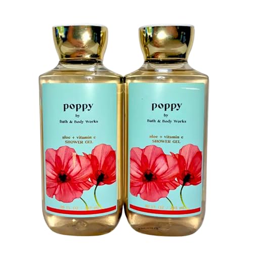 Bath & Body Works Poppy Shower Gel Set – 2 Bottles, 10oz Each