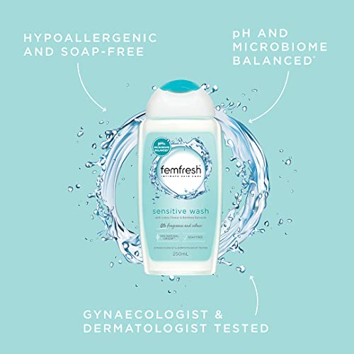 Femfresh Sensitive Intimate Wash 250ml – Fragrance-Free, pH-Balanced, Natural Ingredients