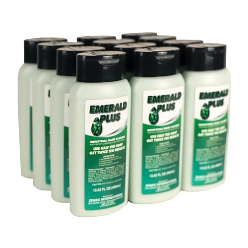 Zenex Emerald Plus Hand Soap 13.53 fl oz Heavy Duty Industrial Cleaner for Mechanics & Professionals