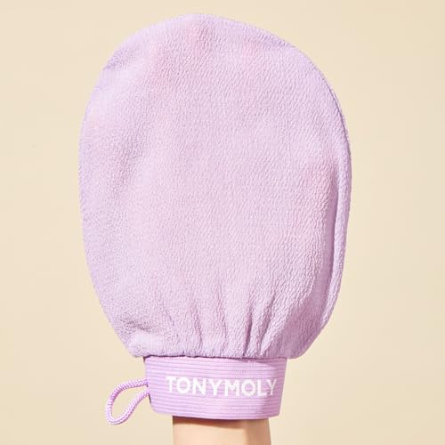 TONYMOLY Plum Bum Exfoliating Gloves - Korean Deep Scrub Towel 2pk
