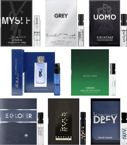 Men's High-End Cologne Sample Set - 8 Piece Fragrance Discovery Collection