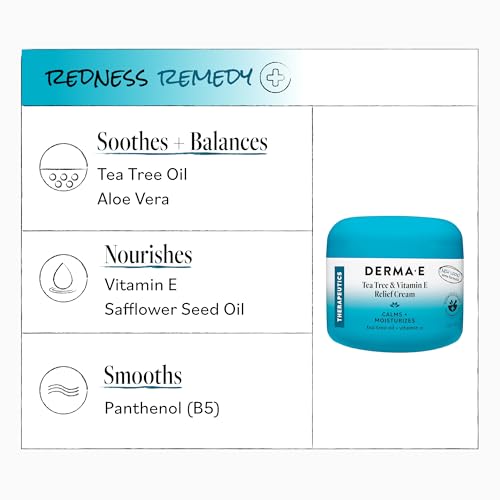 Derma E Tea Tree & Vitamin E Relief Moisturizing Cream - 4 Oz