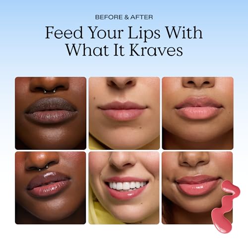 KraveBeauty Plumptuous Lip Jelly Tinted Lip Oil - Guava Blush, 7 mL