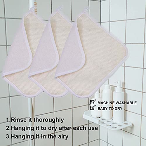 PPHAO Exfoliating Face and Body Washcloths - Double Sided Scrub, 12 Pack