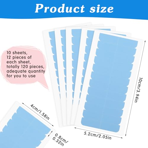 Mabor 120Pcs Double-Sided Hair Extension Tape Adhesive Strips