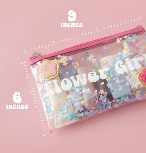 Flower Girl Cosmetic Bag – 1 Pack | Cute Gift for Weddings