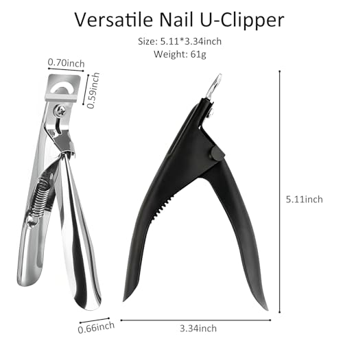 2-Pack Professional Acrylic Nail Clippers – Durable Stainless Steel & Titanium-Coated