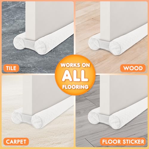 Premium Velvet Door Draft Stopper - 30-36 Inch Windproof Seal
