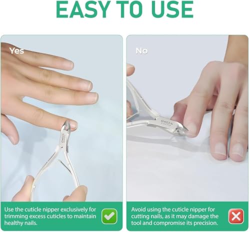GREEN ESTETICA Black 4-Pack Stainless Steel Cuticle Nippers for Manicure & Pedicure