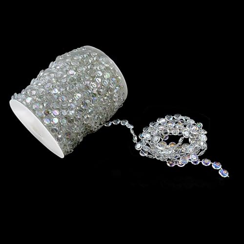 99ft Iridescent Crystal Beads Garland for Party & Wedding Decor