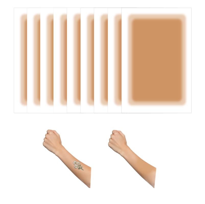 Tattoo Cover Up Patches - 10 PCS Waterproof Concealer for Tattoos, Scars & Birthmarks | Ideal for Fair Skin