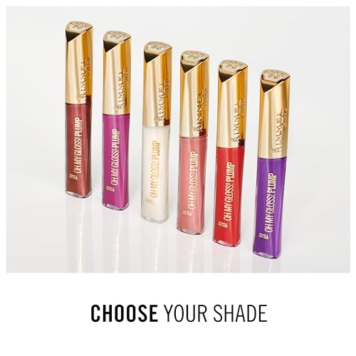 Rimmel Stay Plumped Lip Gloss 800 Diamond Pop - 1 Count, High-Shine Volumizing Lip Makeup