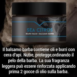 Goodfellas' Smile Sea Citrus Beard Balm - Made in Italy, Hydrating & Non-Sticky