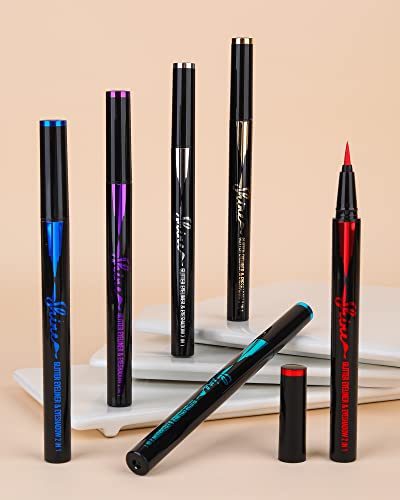 LYSdefeu Bronze Glitter Eyeliner Pen Brown Metallic Shimmer Makeup