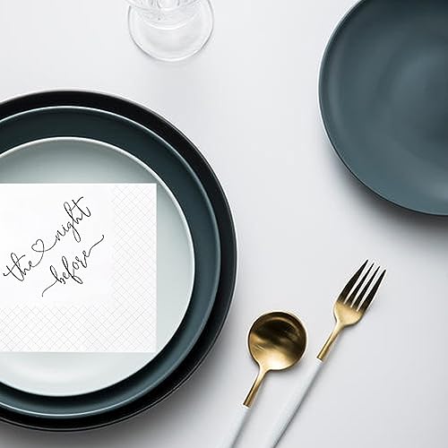 Geloar The Night Before Rehearsal Dinner Cocktail Napkins - 50 Pack, 2-Ply, 5x5 Inches