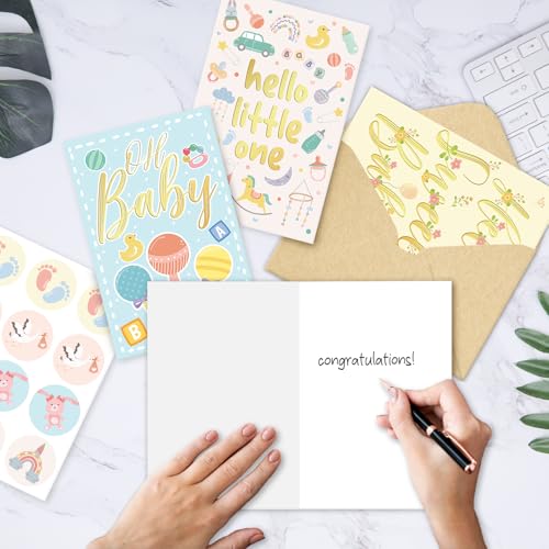 SuperShunhu 24 Pack Baby Shower Greeting Cards with Envelopes