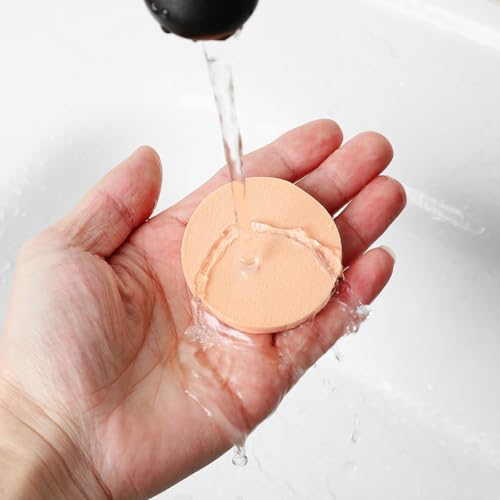 12 PCS Nude Round Makeup Sponges for Foundation & Blending