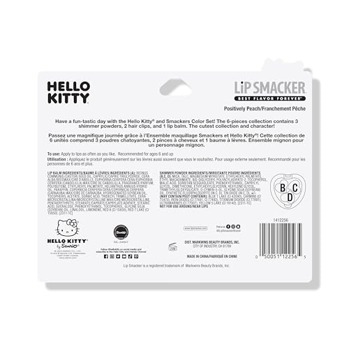 Lip Smacker Hello Kitty Beauty Set - Shimmer Palette, Lip Balm & Hair Clips