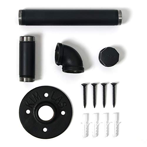 Heavy Duty Matte Black Industrial Pipe Toilet Paper Holder