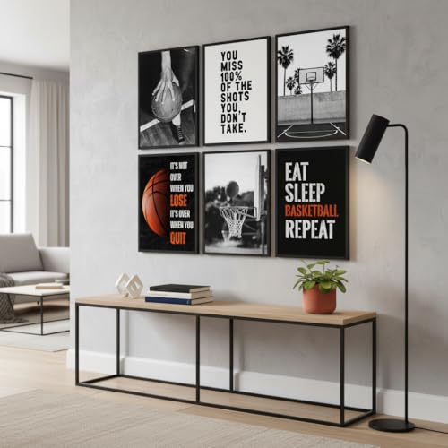 Basketball Inspirational Wall Art Prints - Motivational Quotes for Teens