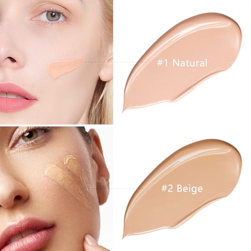 LemonSac AirBrush Silky Mist Foundation Spray with Primer & Brush - Full Coverage #2 Beige