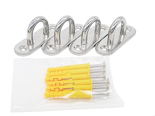 Heavy-Duty Stainless Steel Ceiling Hooks & Wall Hangers (4-Pack)