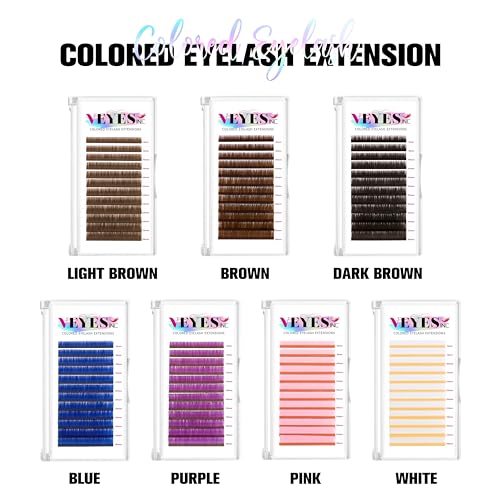 VEYES INC Dark Brown CC 0.03 Lash Extensions 8-16mm Mixed Length Tray - Natural Look