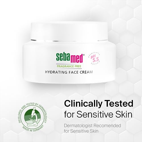 SEBAMED Unscented Hydrating Face Cream 1.7oz Fragrance-Free Moisturizer for Dry Skin