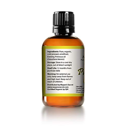 USDA Organic Evening Primrose Oil - Cold Pressed Skin & Hair Moisturizer