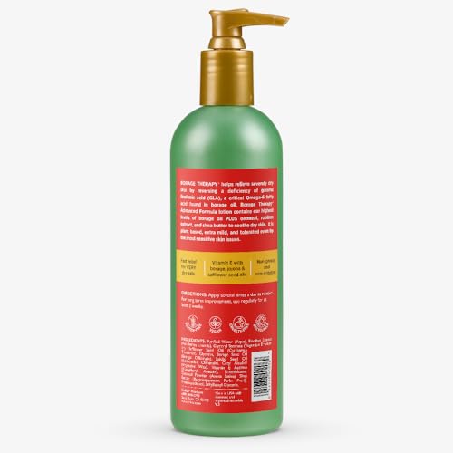 ShiKai Borage Therapy Fragrance-Free Body Moisturizer 8oz - Hydrating Lotion for Dry Skin