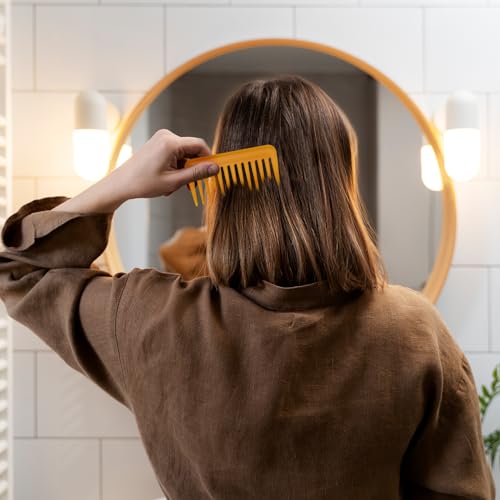 Portable Wide Tooth Comb for Curly Hair | Travel Detangling Tool
