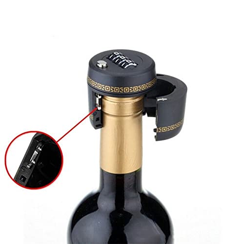 2-Pack Wine Bottle Lock with Combination Sealer & Stopper