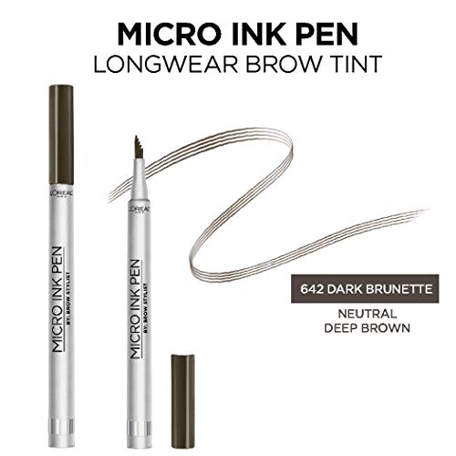 L'Oreal Paris Brow Micro Ink Pen - Longwear Tint, Dark Brunette