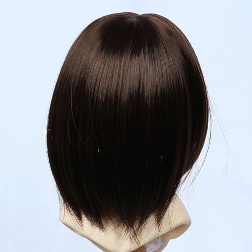 Short Dark Brown Wig for 8-9 Inch Head Dolls - BJD MSD Pullip