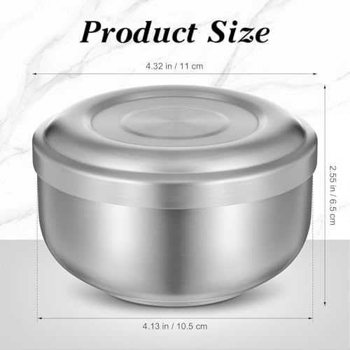 ARTIBETTER Stainless Steel Shaving Bowl with Lid - Durable Lather Mug