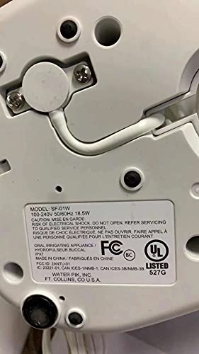 AquaFlosser SF-01W White Tank Replacement Reservoir & Gasket for Waterpik Water Flosser