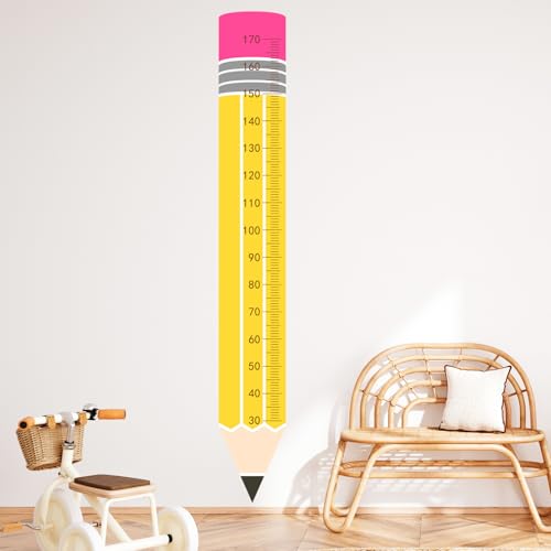 Pencil Height Growth Chart Wall Sticker for Kids' Rooms